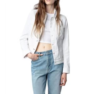 NEW ZADIG & VOLTAIRE kiomy eco love denim jacket in judo